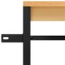Wardrobe Black and Oak 90x40x167 cm Metal and Chipboard Image 4