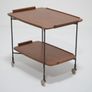 Vintage Swedish Teak Two Tier Serving Cart by Firma Glas & Tra, 1950s Image 2