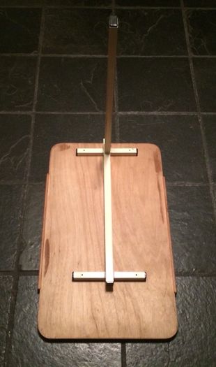 Adjustable bedside trolley