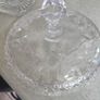 REAR  vintage GALWAY trinity knot  large Vintage Cut crystal pedestal bowl, heavy lead crystal and lid Image 7