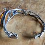 Genuine Baltic Amber sterling silver bracelet cuff. Image 7