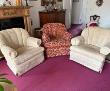 Swivel Armchairs x 3