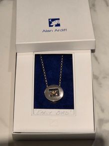 Alan Ardiff Early Bird.925 Sterling Silver 18k Yellow & Rose Gold Kinetic Bird Necklace