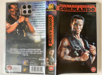 Commando [1985] Arnold Schwarzenneger, Rae Dawn Chong, Alyssa Milano, Vernon Wells, Bill Duke & Dan Hedaya (PAL VHS Cassette Movie)