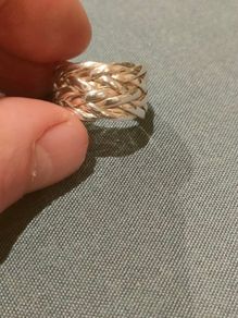 Unisex 925 Sterling silver knot ring