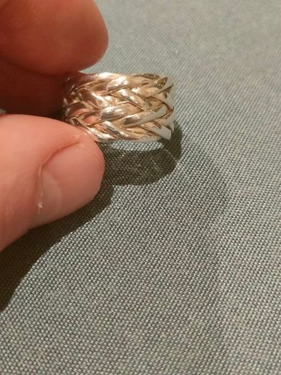 Unisex 925 Sterling silver knot ring