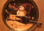 Christmas Cake Plate & Cake Slice