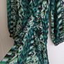 beautiful dress Zara printed long sleeve V neck geometric dress bloggers , puffed sleeve dress Image 3