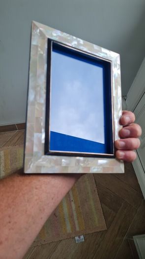 silver photo frame