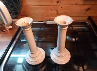 1980s vintage Limoges France candlesticks, w/ candles, D18
