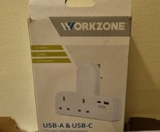 Workzone USB-A & USB-C Double Socket Adapter (Brand New)