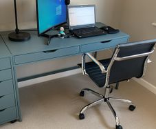 Leather and chrome executive office chair