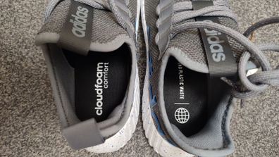 adidas grey blue casual running jogging shoes