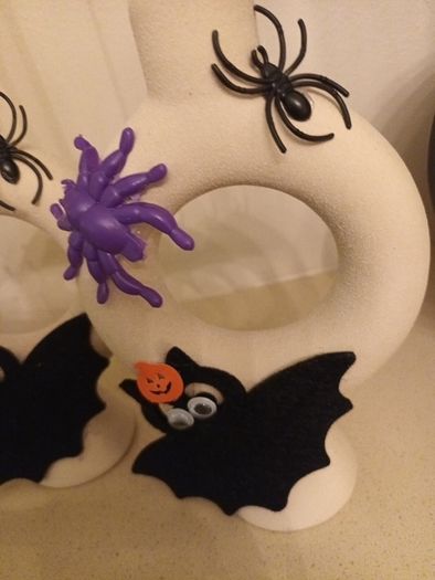 Halloween candsticks and candles x 2