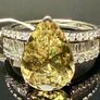 Diamond 950 Platinum AAA Turkizite & Diamond Statement Ring Image 3