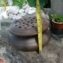 Antique copper Italian bed warmer, Planter Pot, Garden Throw Image 8
