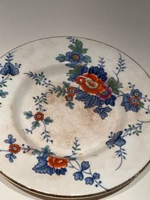 antique BOOTH FLORA porcelain plate c1916