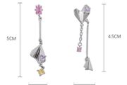 Rebel Studio Metal Heart with Pink, Purple and Yellow Stud Earring