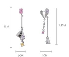 Rebel Studio Metal Heart with Pink, Purple and Yellow Stud Earring