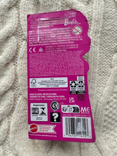 Barbie HLN46 Extra Mini Mini Brown Hair Purple Dress new Please look at the pictures