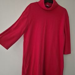 ZARA Red Roll-Neck / Turtle Neck Top L