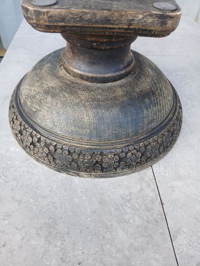 Wooden bowl carved for fruit, flowers