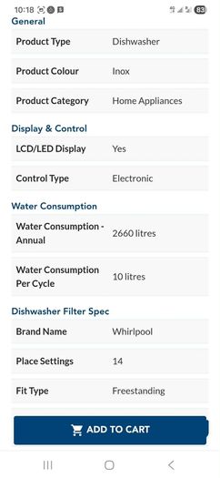 Whirlpool dishwasher