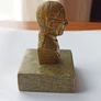 Vintage brass bust on Hibernia Marble of Eamon de Valera 1882 - 1975 an Irish president and political leader  made in Ireland  height  8.5cm Image 2