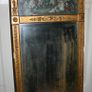 Antique Petite 19th Century French Gilt Trumeau Mirror, 1880s 40" x 17" Image 2