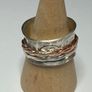 Handmade sterling silver spinner fidget ring. Size o Image 5