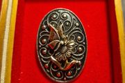 Vintage Butterfly and Flower Brooch