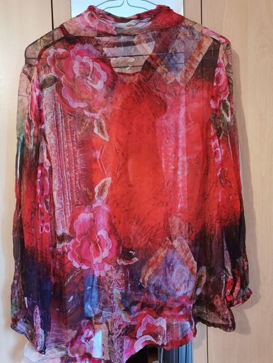 100% Silk long sleeve blouse UK 8