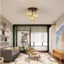 Brand New Modern 3-Light Crystal Ceiling Lamp Vintage Design - Black Gold Image 7