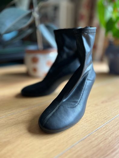 Stradivarius Black Ankle Sock Boots