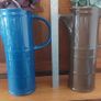 Fabulous Pair of Vintage Retro Arklow Pottery Tall Coffee Pots, No Lids, but Will Include One Damaged Lid - Perfect for High Display, or to Hold Flowers as Photographed Image 7