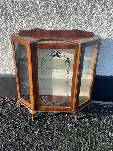 S.F Quinn Antique Glass Cabinet