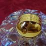 Killarney Crystal Cut Crystal Glass Congratulations On Your Wedding Lidded Jewelry Dish / Bowl With 22 Carat Gold Cover Handle and Footed Base Finishing Made In Ireland Image 2