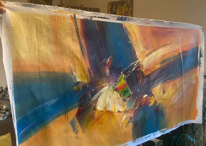 Large Hand Painted Oil on Canvas - Modern Abstract Impressionism
