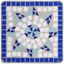 Mosaic Side Table Blue and White Ceramic Image 4