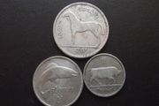 1941 Irish Republic. Set of 3 Silver Coins: Half Crown&amp;Florin&amp;Shilling