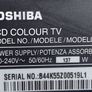 Toshiba 32 inch LCD Colour TV, Model No. 32AV933B, No Remote Contro Image 9