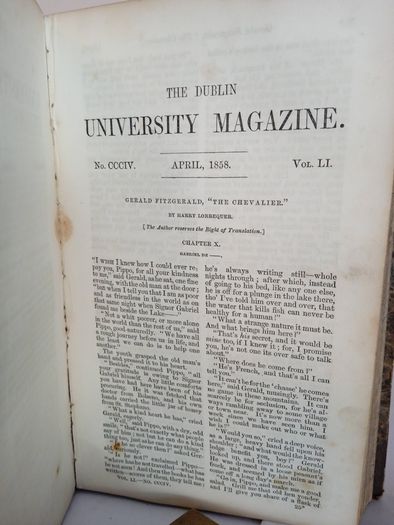 The Dublin University Magazine, A Literary and Political Journal. Vol. LI. January to June, 1858 (AB514)
