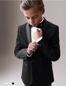 Boys Black Tuxedo Suit with Shirt and Bowtie Age 3-4 years