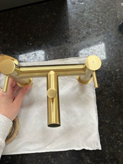 Brushed Brass Bath Mixer