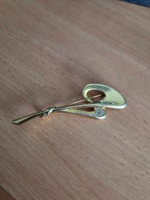 Vintage French Gold Tone Brooch
