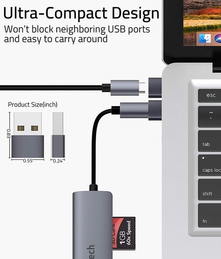 USB C Female to USB Male Adapter Pack of 3[Aluminum Shell, High Stability] Type C to USB A Converter Compatible with iPhone 14/13 Plus Pro Apple Watch Series 8 Ultra AirPods Pro CarPlay, etc.