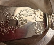 Silver plate Swedish Cake knife, 9inches long,hallmarked