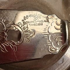 Silver plate Swedish Cake knife, 9inches long,hallmarked