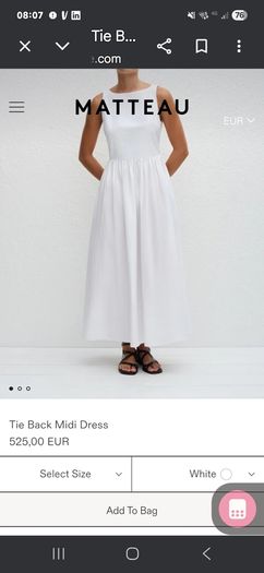 Matteau organic cotton dress new with tags