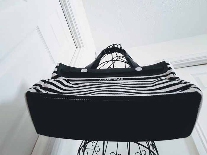 Armani Jeans Nautical Striped Tote Bag